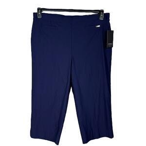 Jones New York Signature X-Large Super Crop Pants Capris Flat Front Stretch